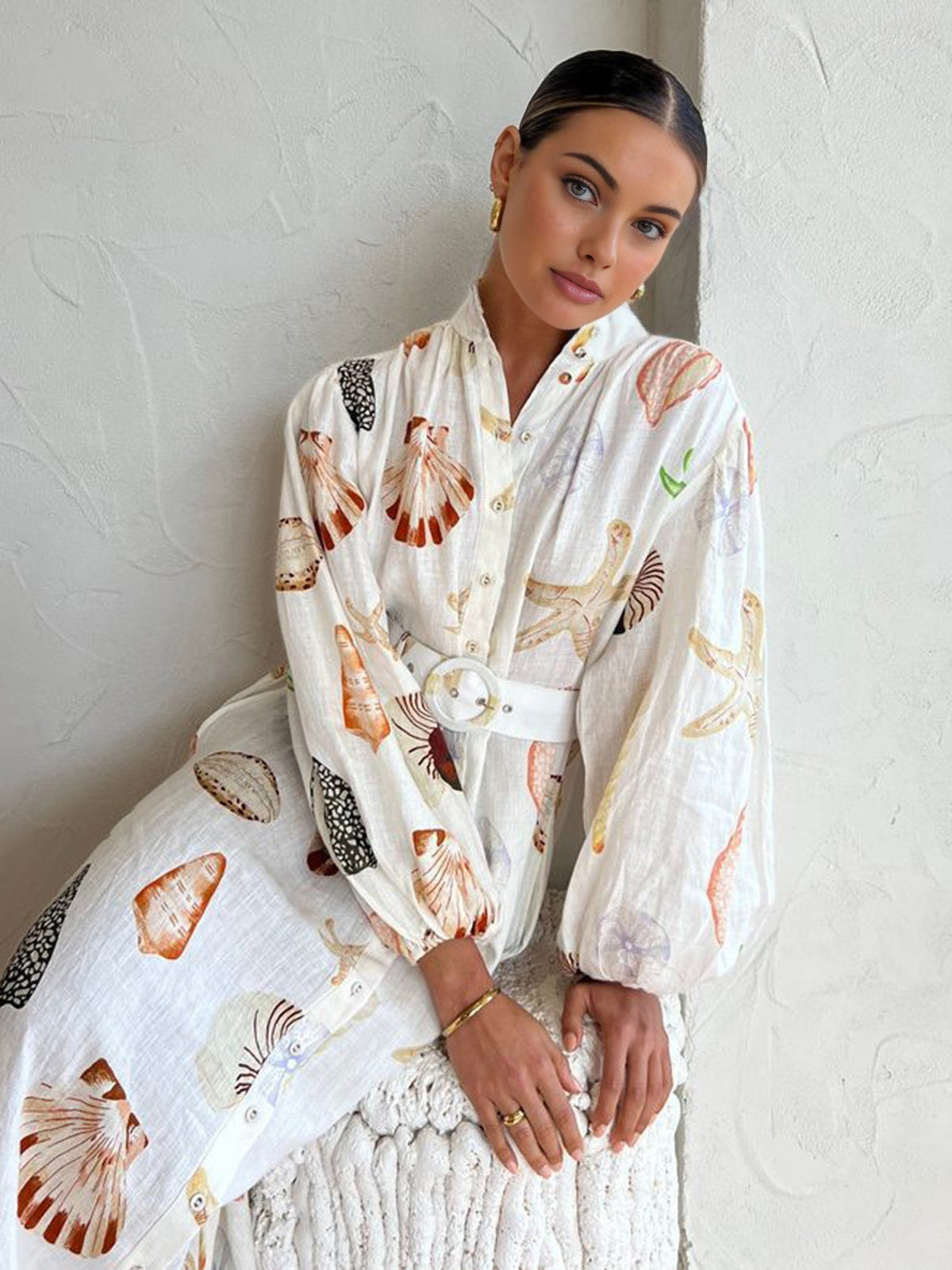 Marlene | Bezauberndes maritimes Maxikleid