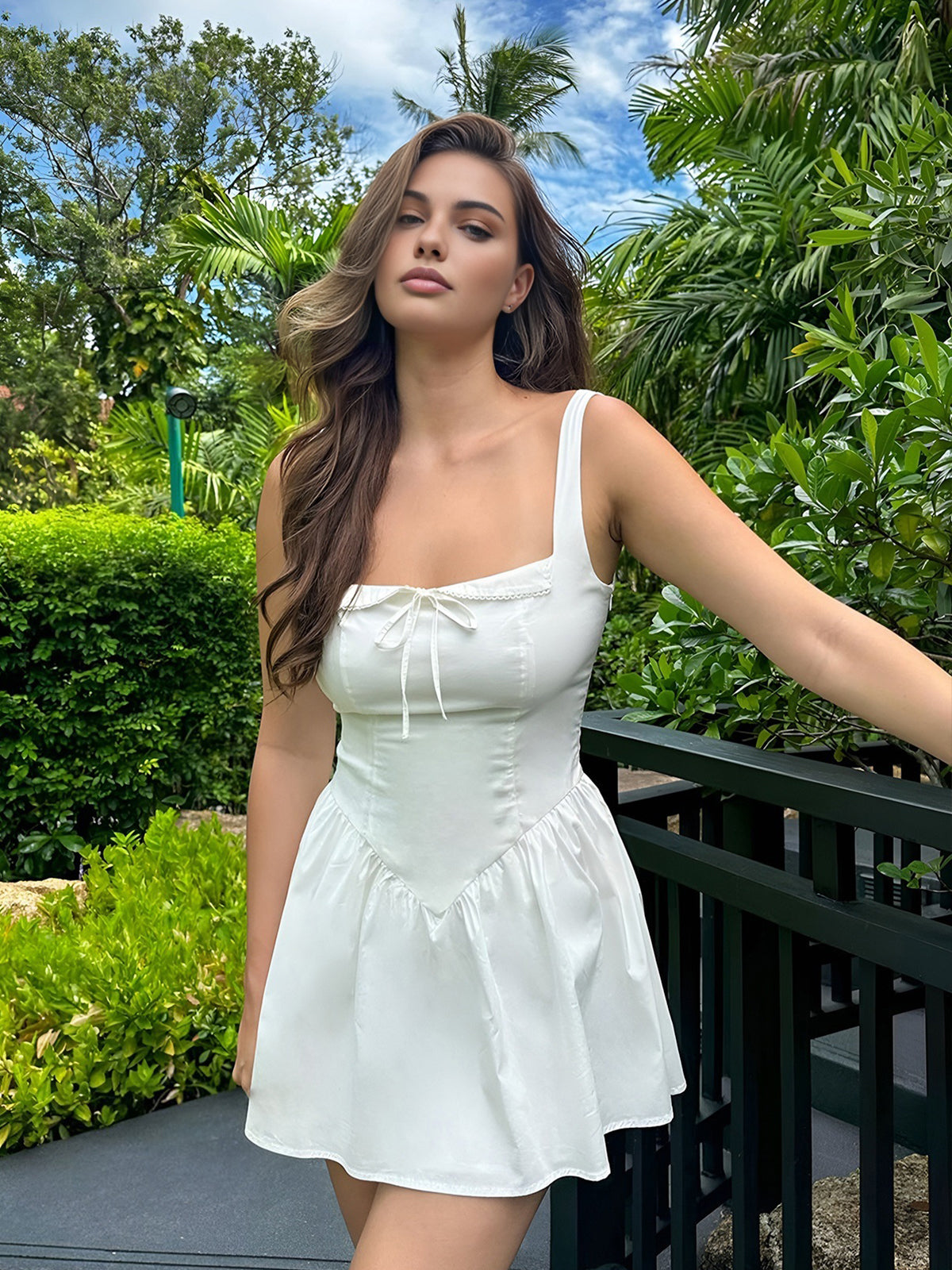 Mia | Romantisches Sweetie Bow Cami Kurzkleid