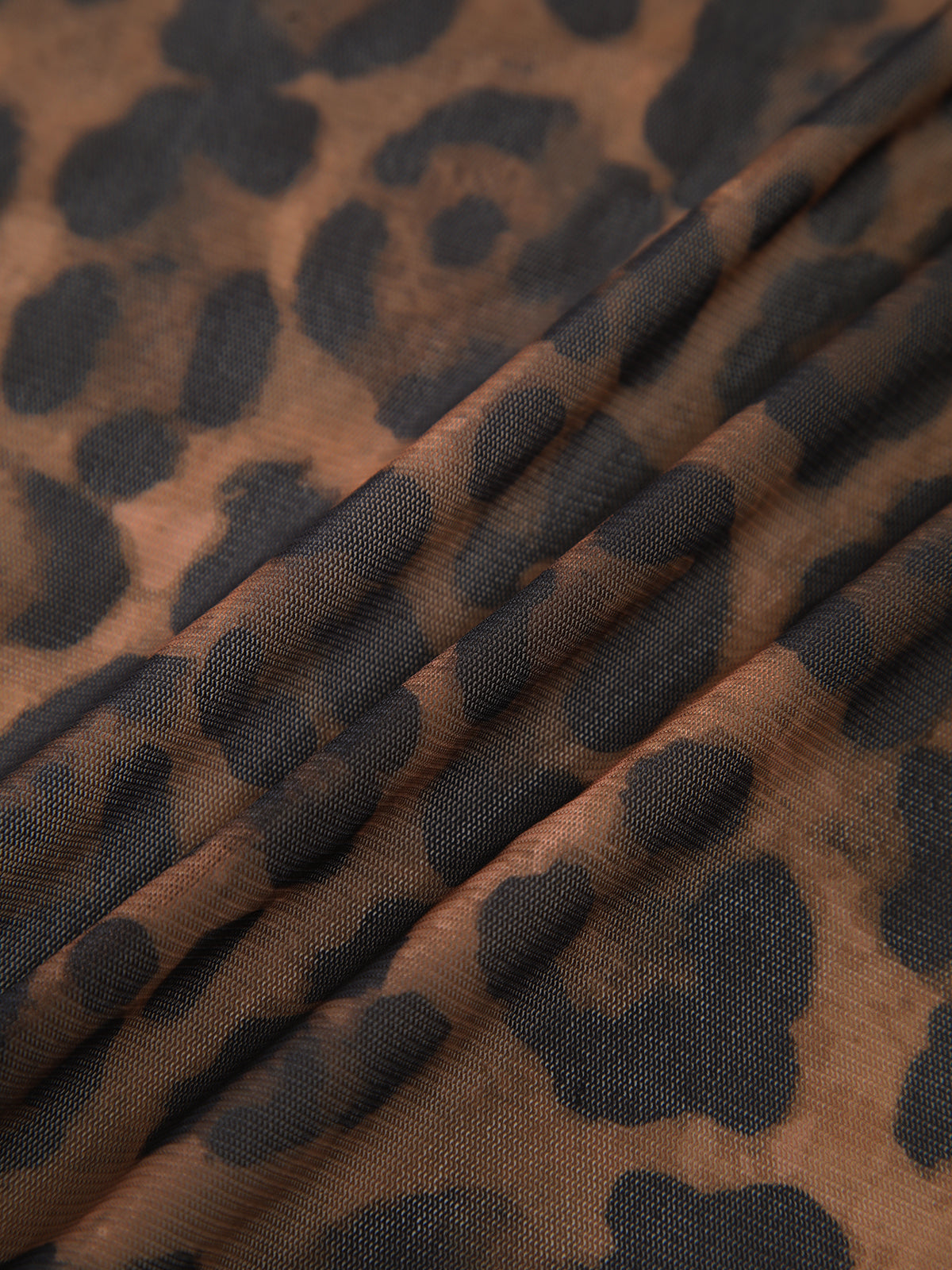 Clara | Leopardenmuster Langarmbluse mit Spitzenbesatz