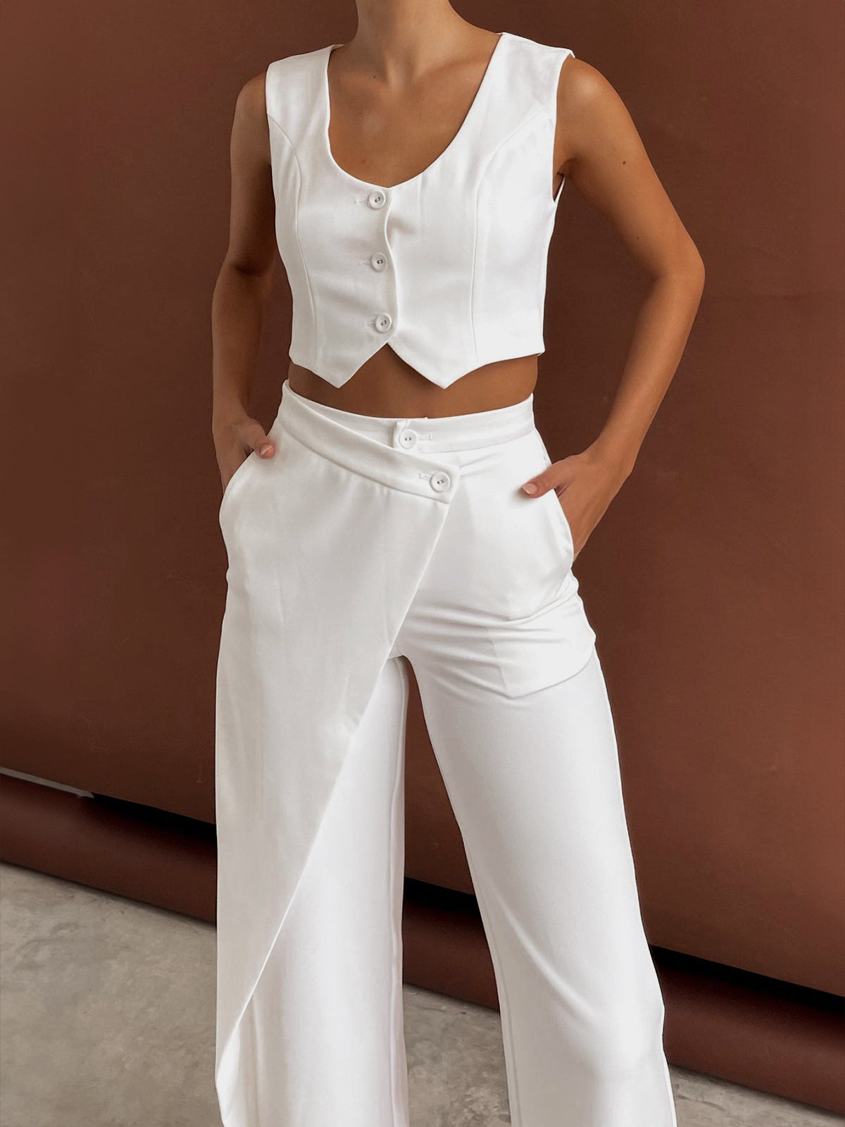 Anja | Elegantes Hosen-Set mit asymmetrischem Schnitt