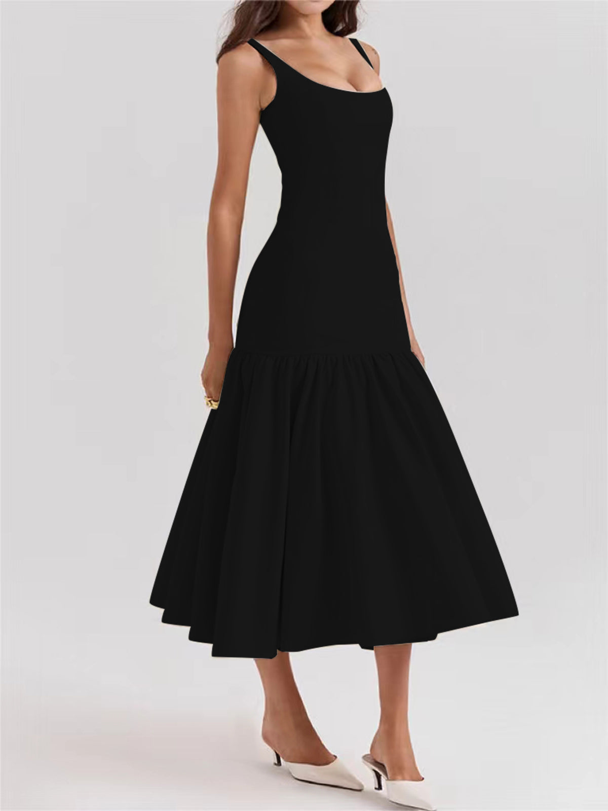 Marlene | Rüschensommerkleid in Maxilänge