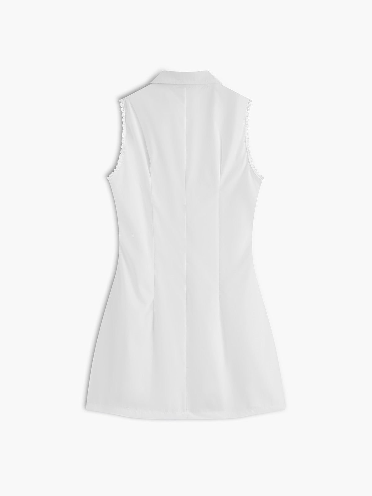 Sophie | Lässiges kurzes Kleid mit Krawatte und Stickerei