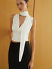 Anna | Ärmellose Bluse mit Twist-Front