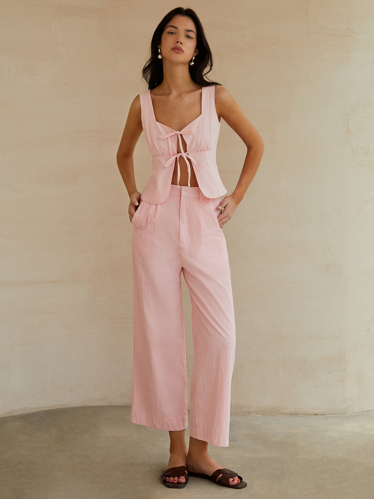 Laura | Verspieltes Hosen Set mit Schleifendetail