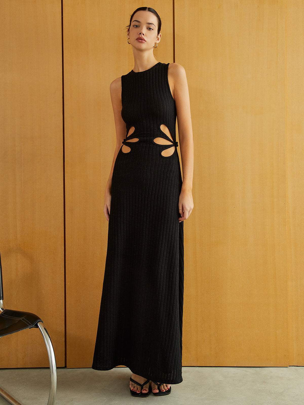 Clara | Elegantes ärmelloses Cutout-Maxikleid