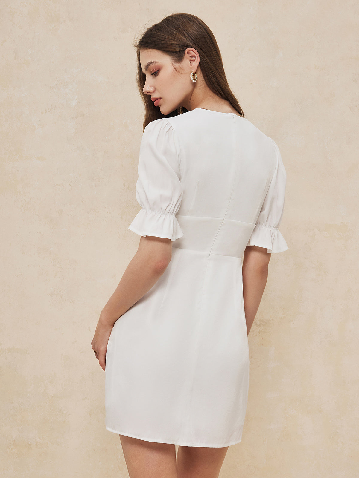 Anna | Charmantes kurzes Kleid mit Rüschendetails