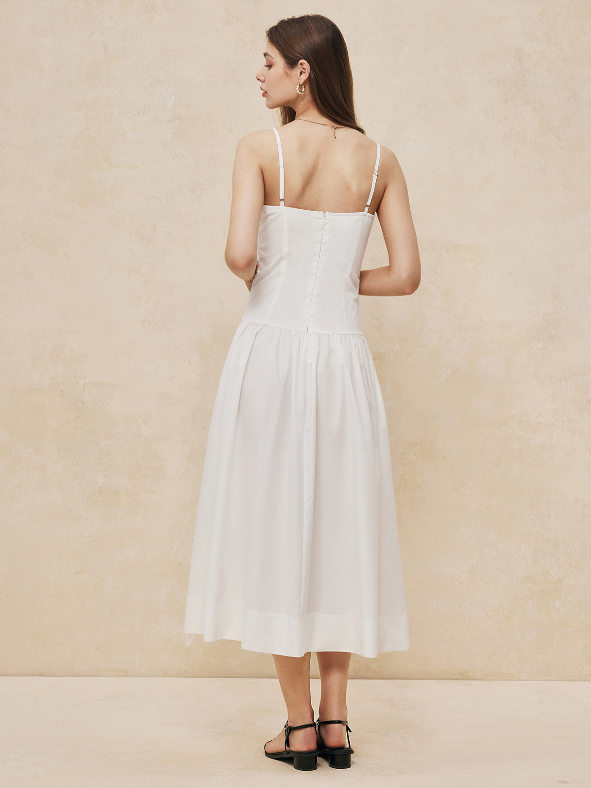 Serafina | Elegantes langes Kleid mit Raffung