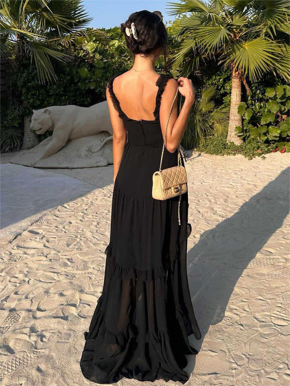 Emilia | Chiffon Kleid mit hohem und niedrigem Saum