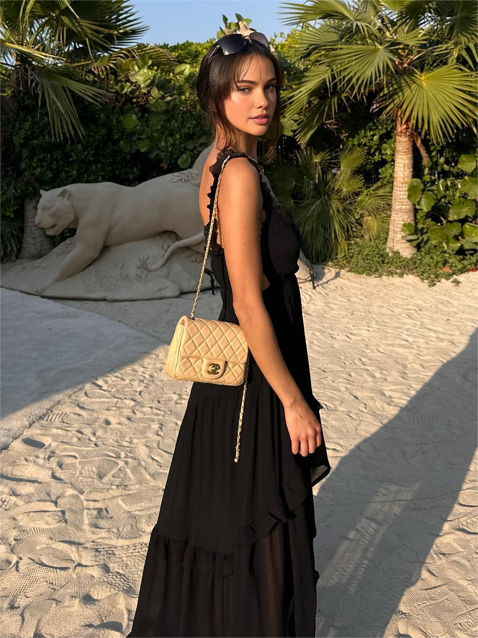 Emilia | Chiffon Kleid mit hohem und niedrigem Saum