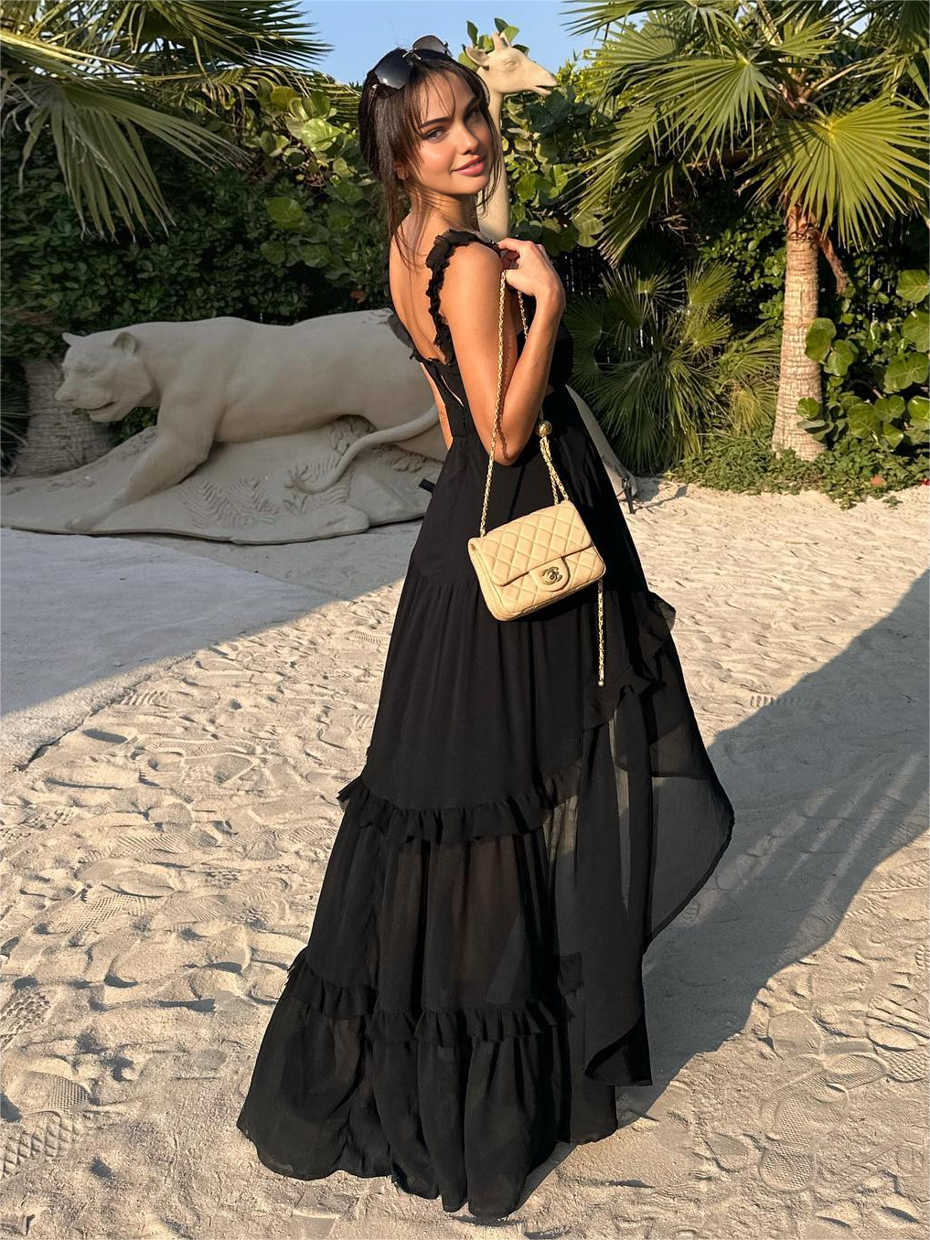 Emilia | Chiffon Kleid mit hohem und niedrigem Saum