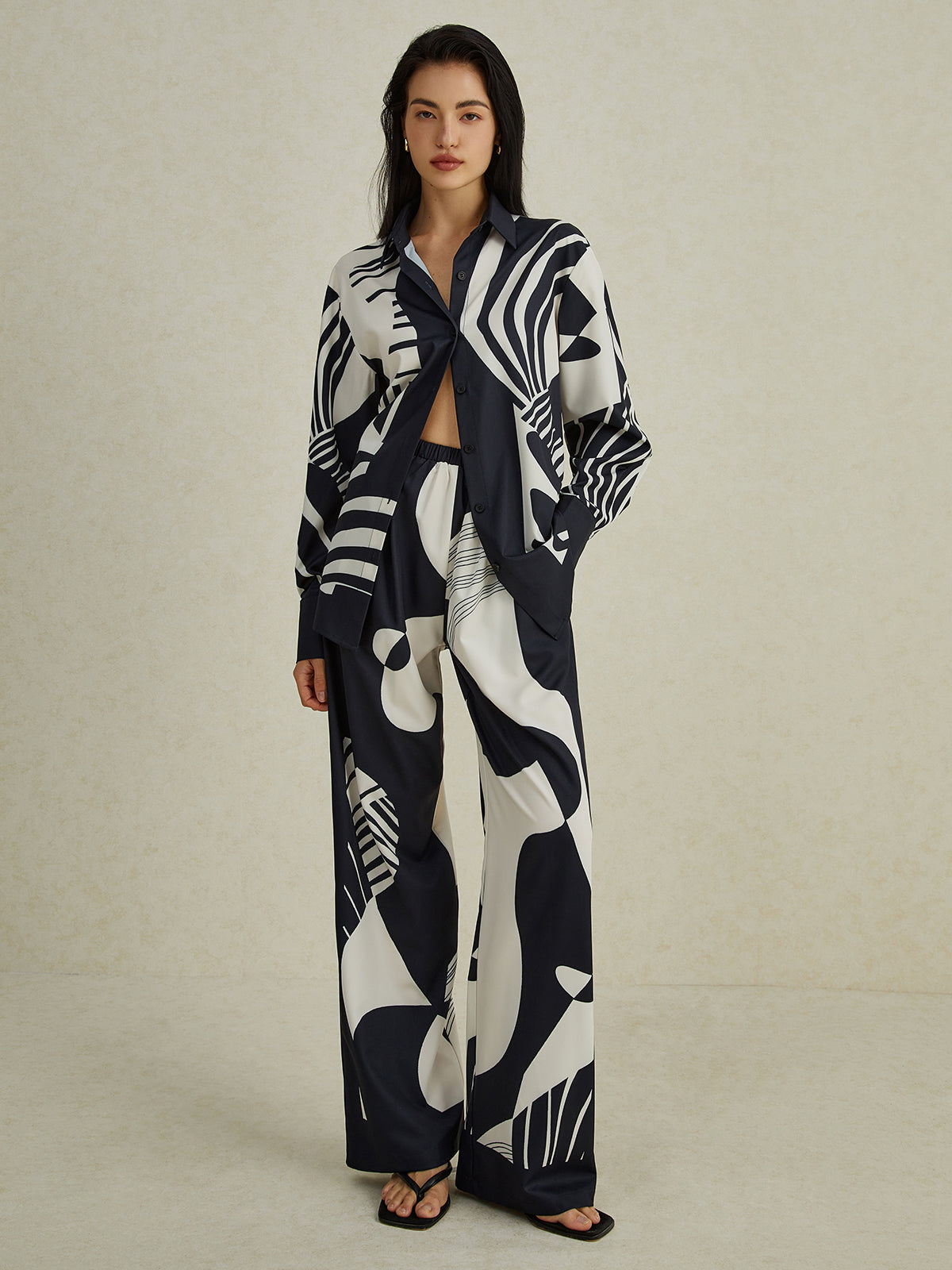 Irina | Unkonventionelles Hosen-Set mit weitem Bein