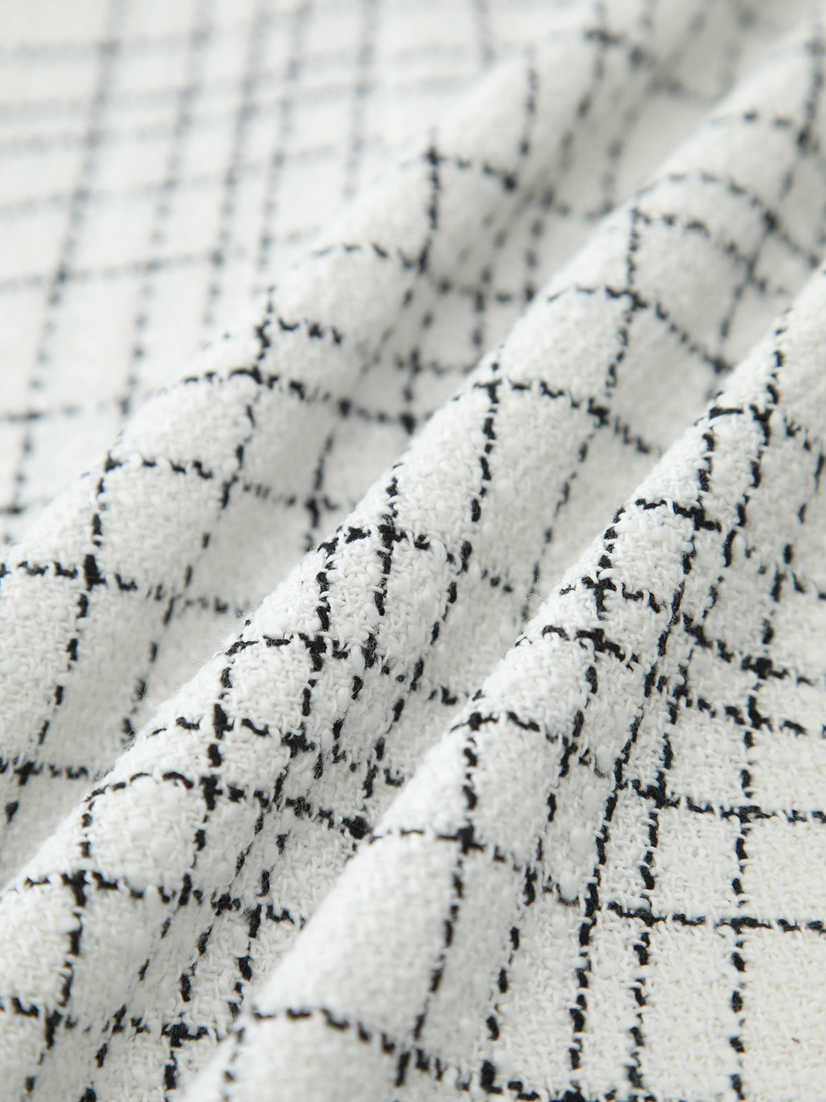 Marie | Ärmelloses Karokleid mit Perlmuttknöpfen