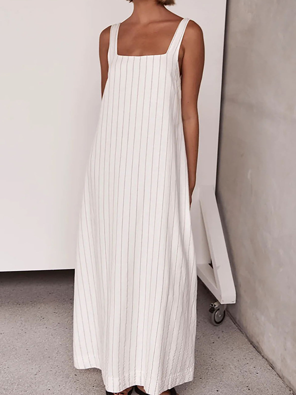 Lisa | Gestreiftes Cami Maxikleid