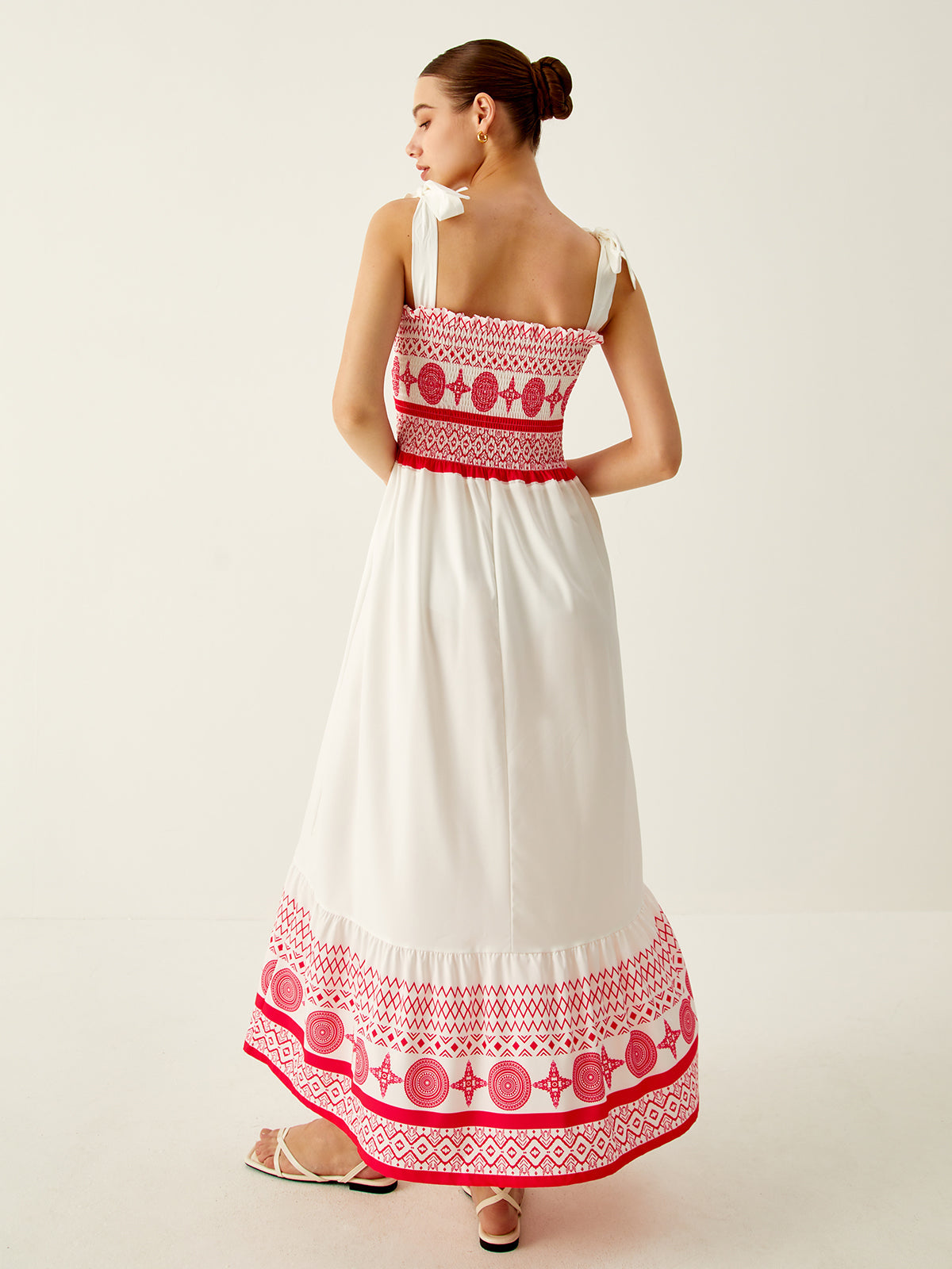 Clara | Bezauberndes langes Kleid mit bohemian Muster