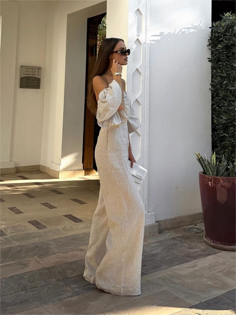 Clara | Eleganter Jumpsuit mit Puffärmeln