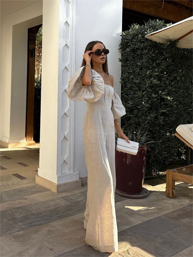 Clara | Eleganter Jumpsuit mit Puffärmeln