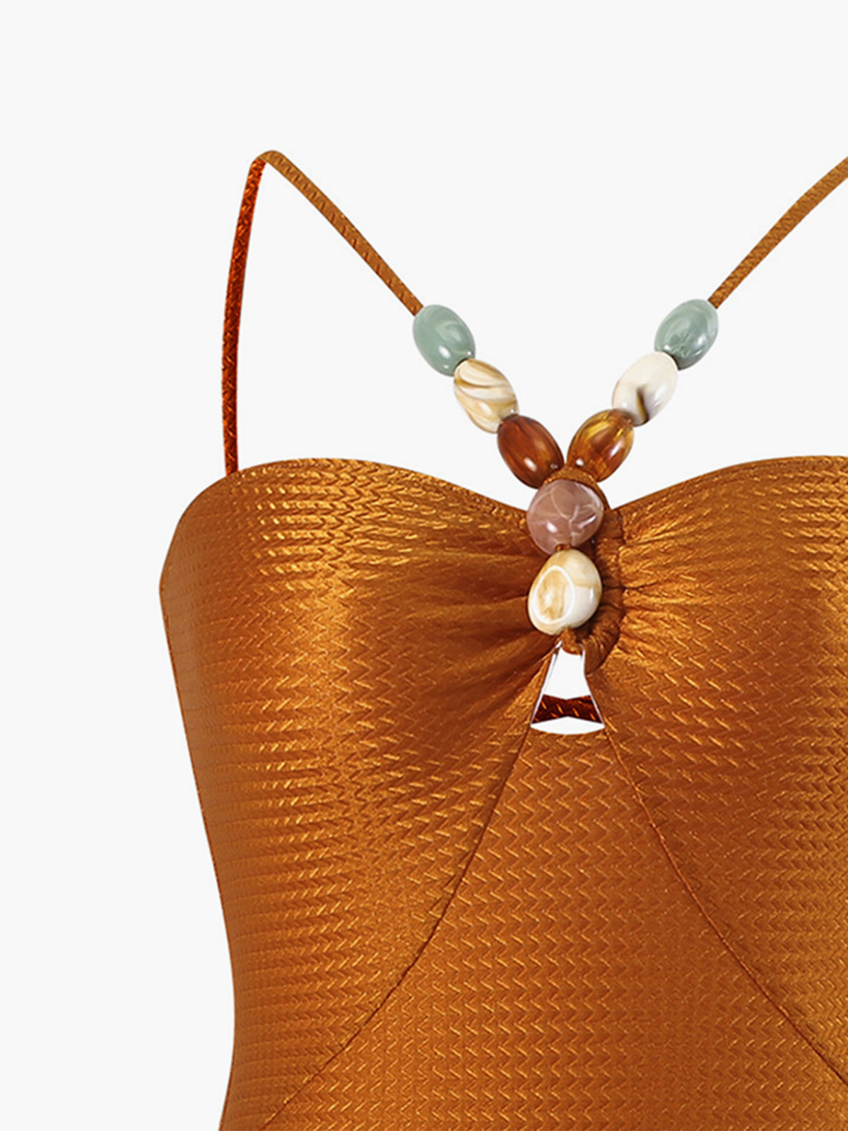 Clara | Eleganter Badeanzug mit Bauchkontrolle und Perlenstruktur