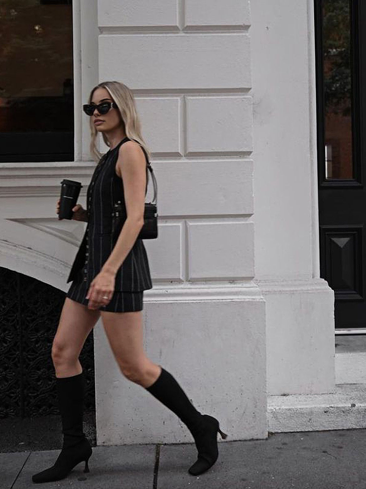 Clara | Gestreifte Leinenmischung Bluse mit Knöpfen