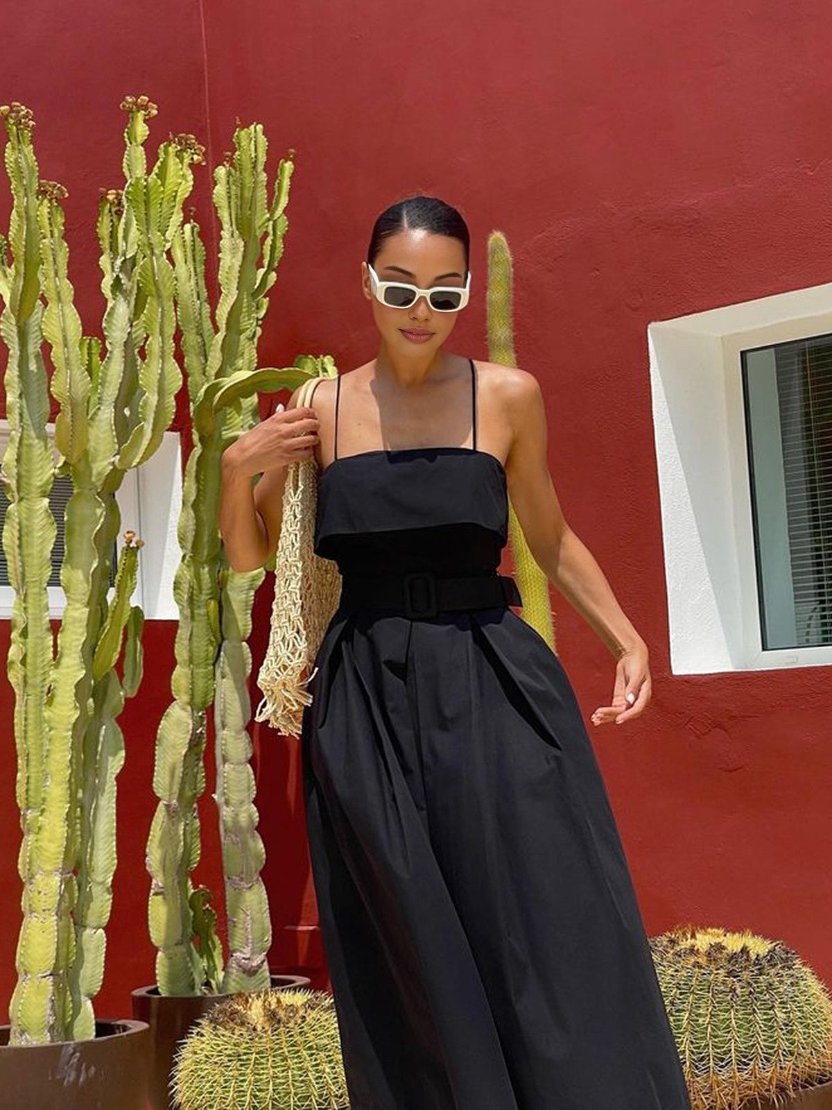 Clara | Elegantes Cami-Kleid mit Gürtel