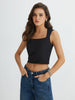 Anna | Elegantes Faltendes Top mit Quadrat-Ausschnitt