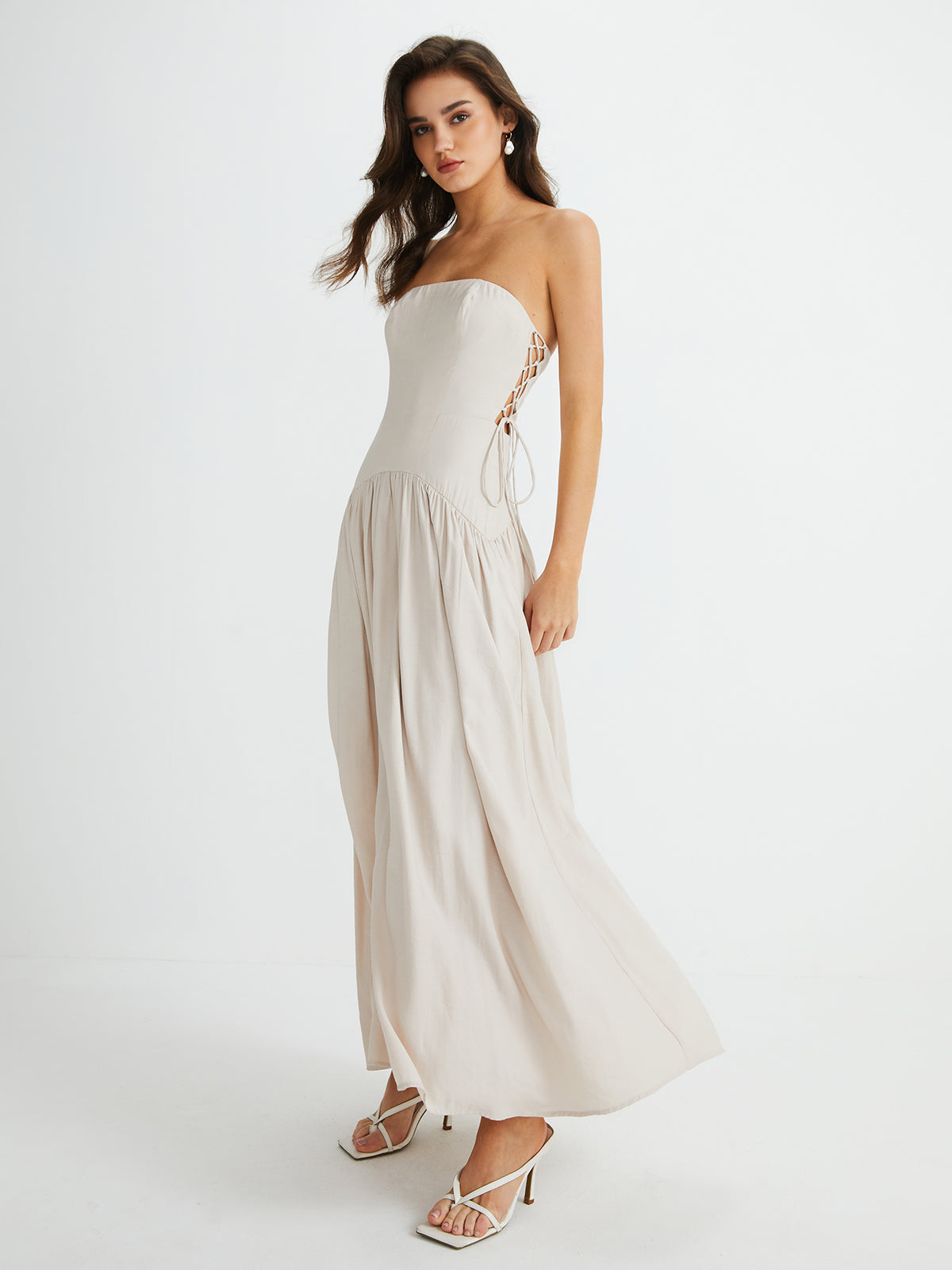 Anna | Faltendes Maxikleid mit Taschen