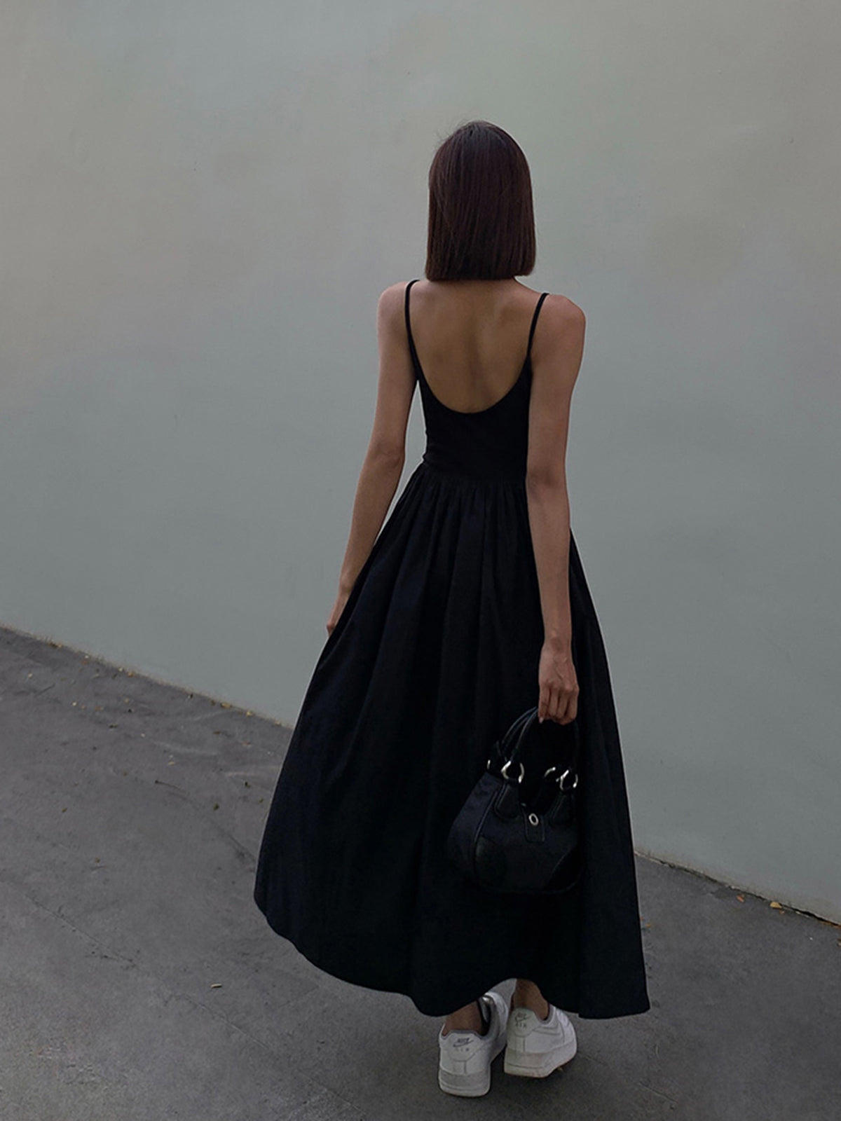 Mia | Patchwork-Taschen Baumwoll-Cami-Midikleid