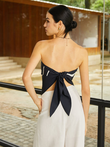 Clara | Schal-Top mit Bindeband