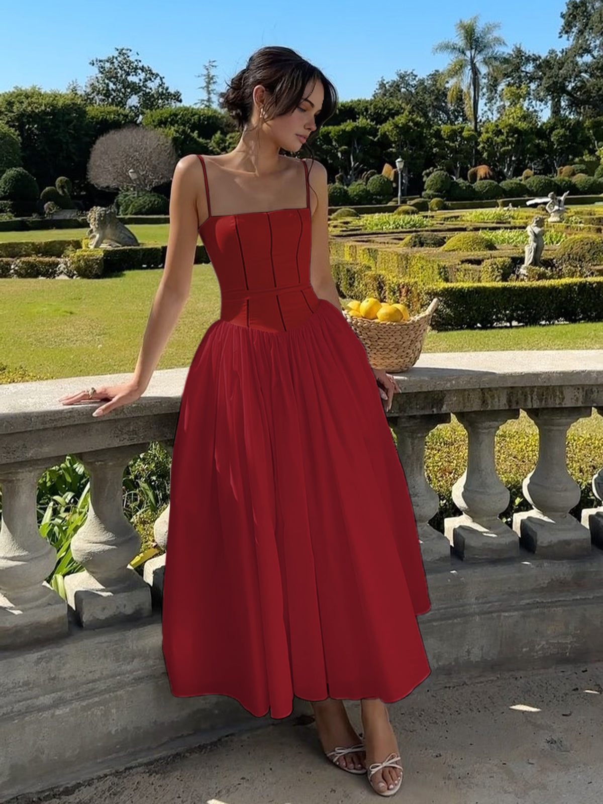 Serendipity Frenchy | Fließendes Midi-Kleid