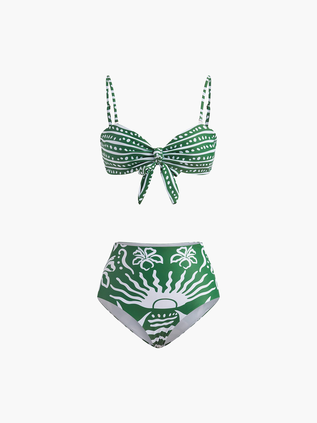 Lena | Blumiges Verstellbares Bikini Set