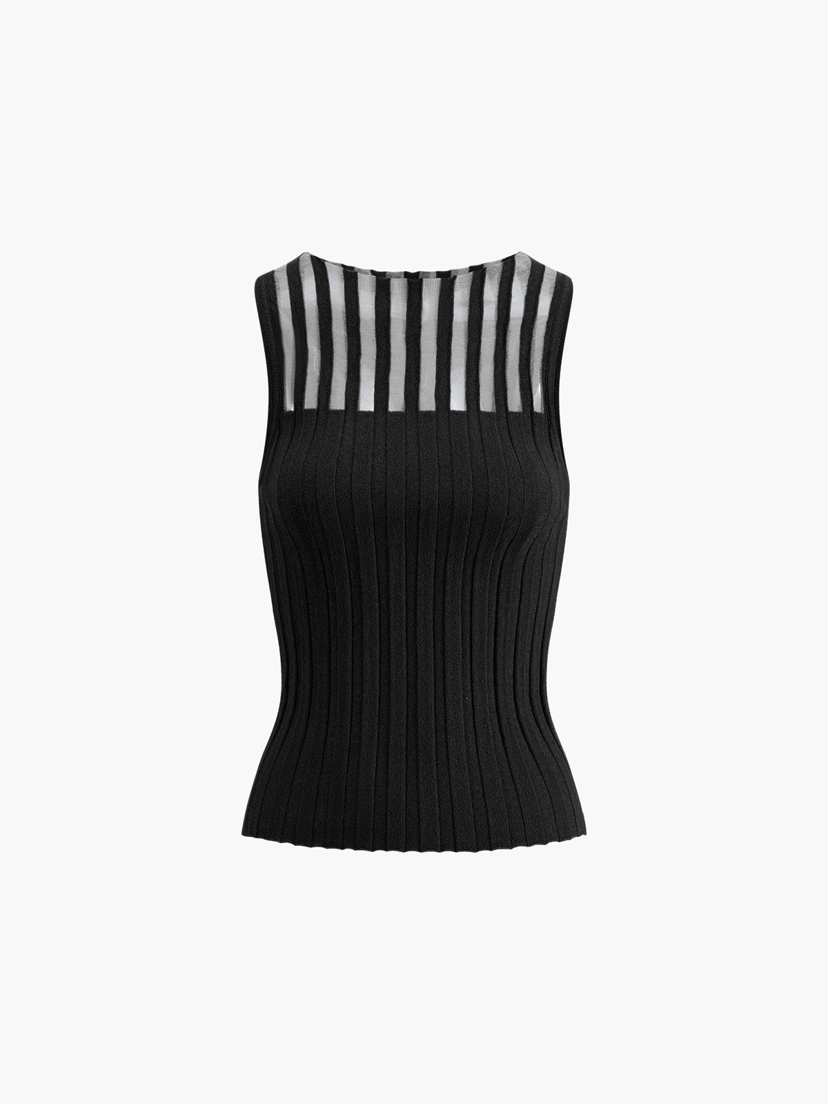 Clara | Transparentes geripptes Tanktop