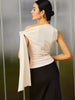 Anna | Asymmetrisches Shirt mit kalten Schultern und Knoten-Detail