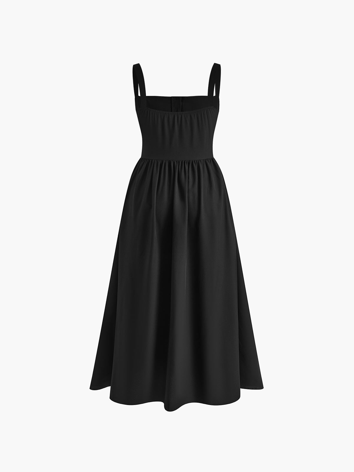 Emilia | Elegantes ärmelloses Midi-Kleid mit quadratischem Ausschnitt