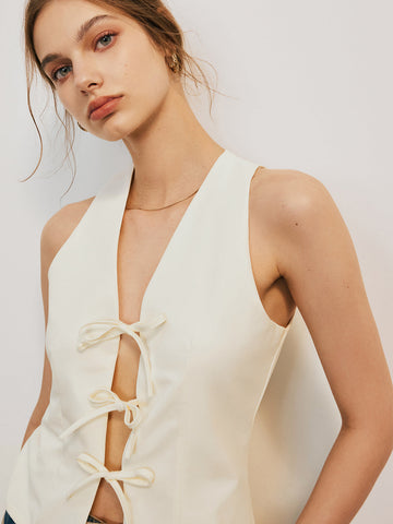 Leo-Top | Verspieltes Tanktop mit Schleifen-Design