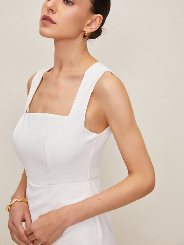 Clara | Eleganter Skort mit quadratischem Ausschnitt ohne Ärmel