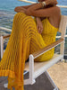 Anna | Midi Kleid mit Rüschendetails und offenen Elementen