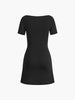Alina | Kurzes Kleid mit Schleifendetail und seitlichem Schlitz