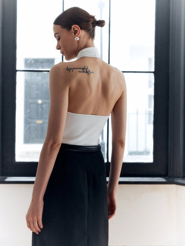 Mia | Halter Criss Cross Rückfreies Stricktop