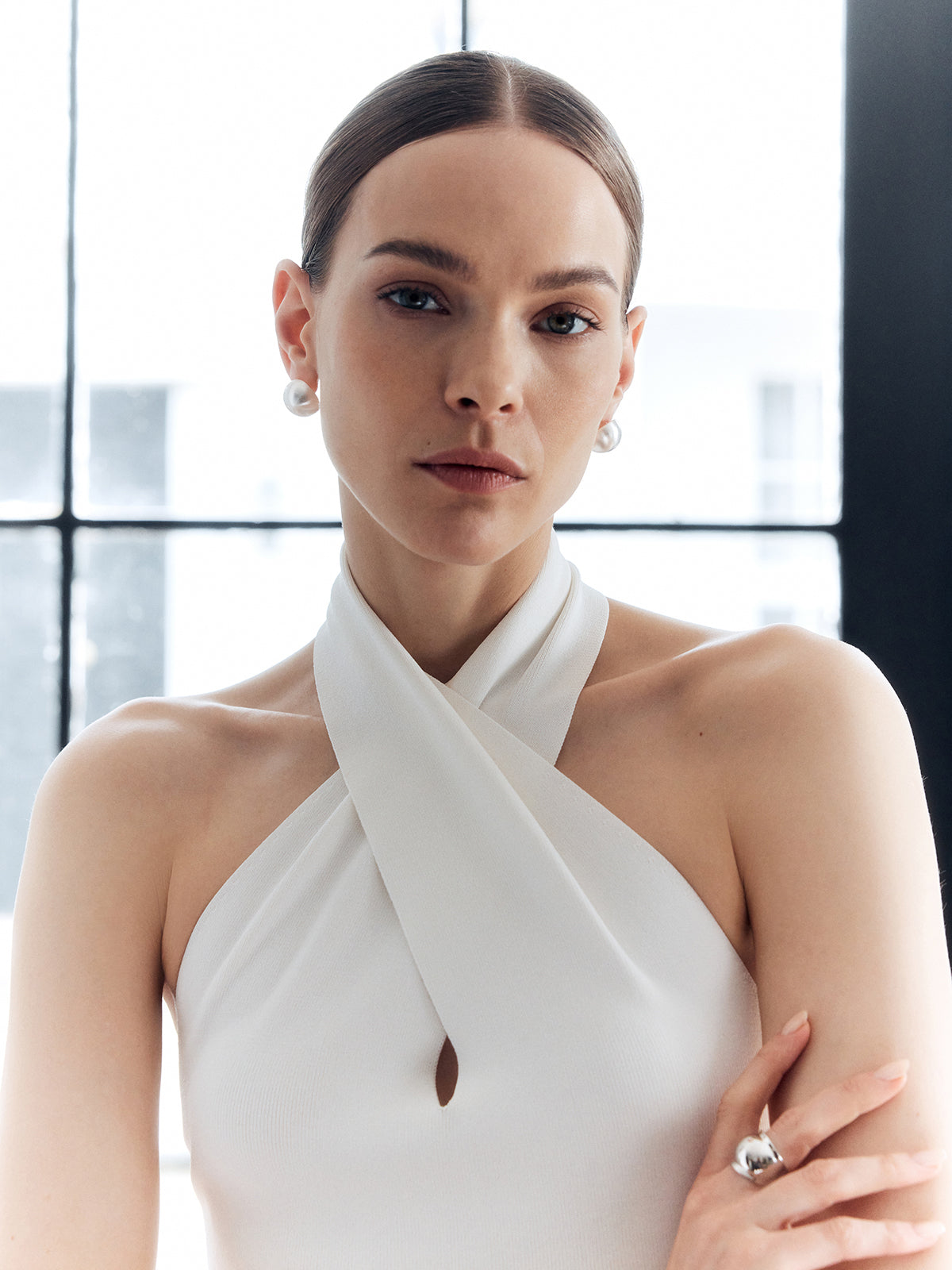 Mia | Halter Criss Cross Rückfreies Stricktop