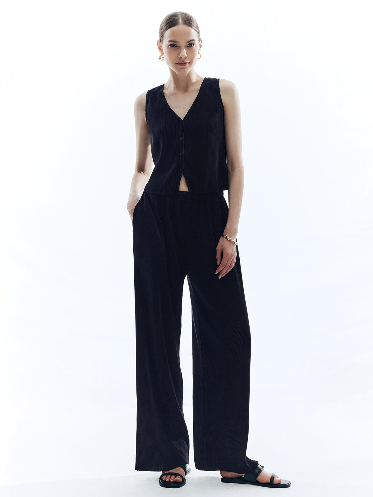 Livia | Eleganter Satin-Anzug mit weitem Schnitt