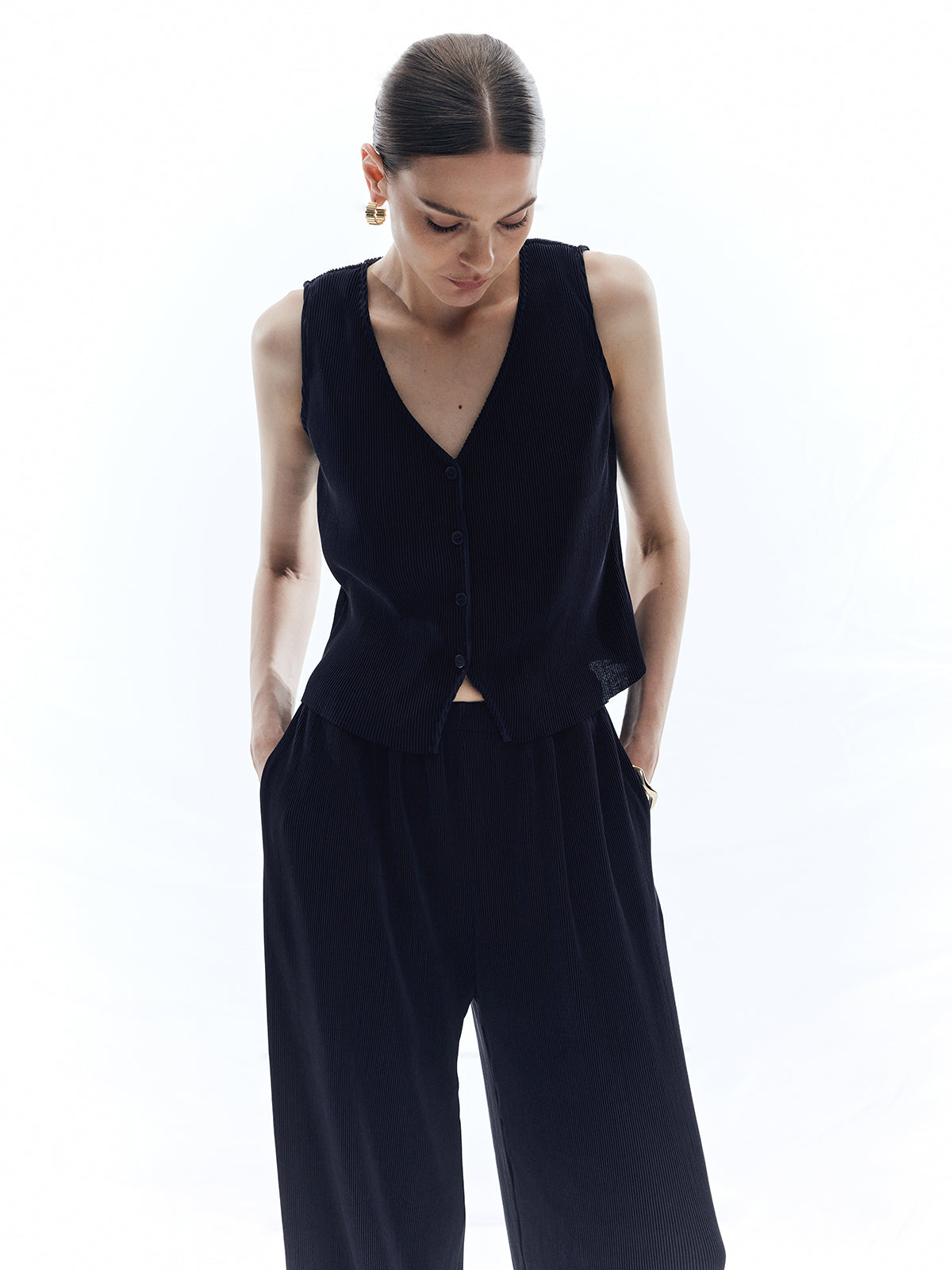 Livia | Eleganter Satin-Anzug mit weitem Schnitt