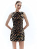 Clara | Ärmelloses Leopardenmuster-Kleid