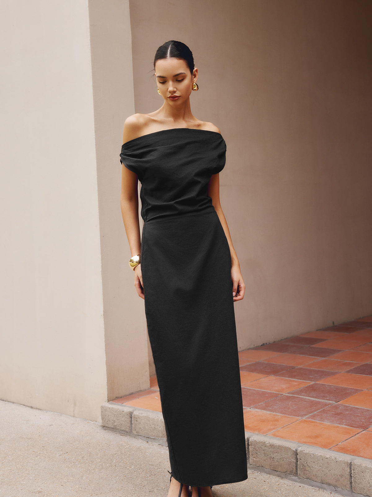 Clara | Asymmetrisches Baumwoll- und Leinenkleid
