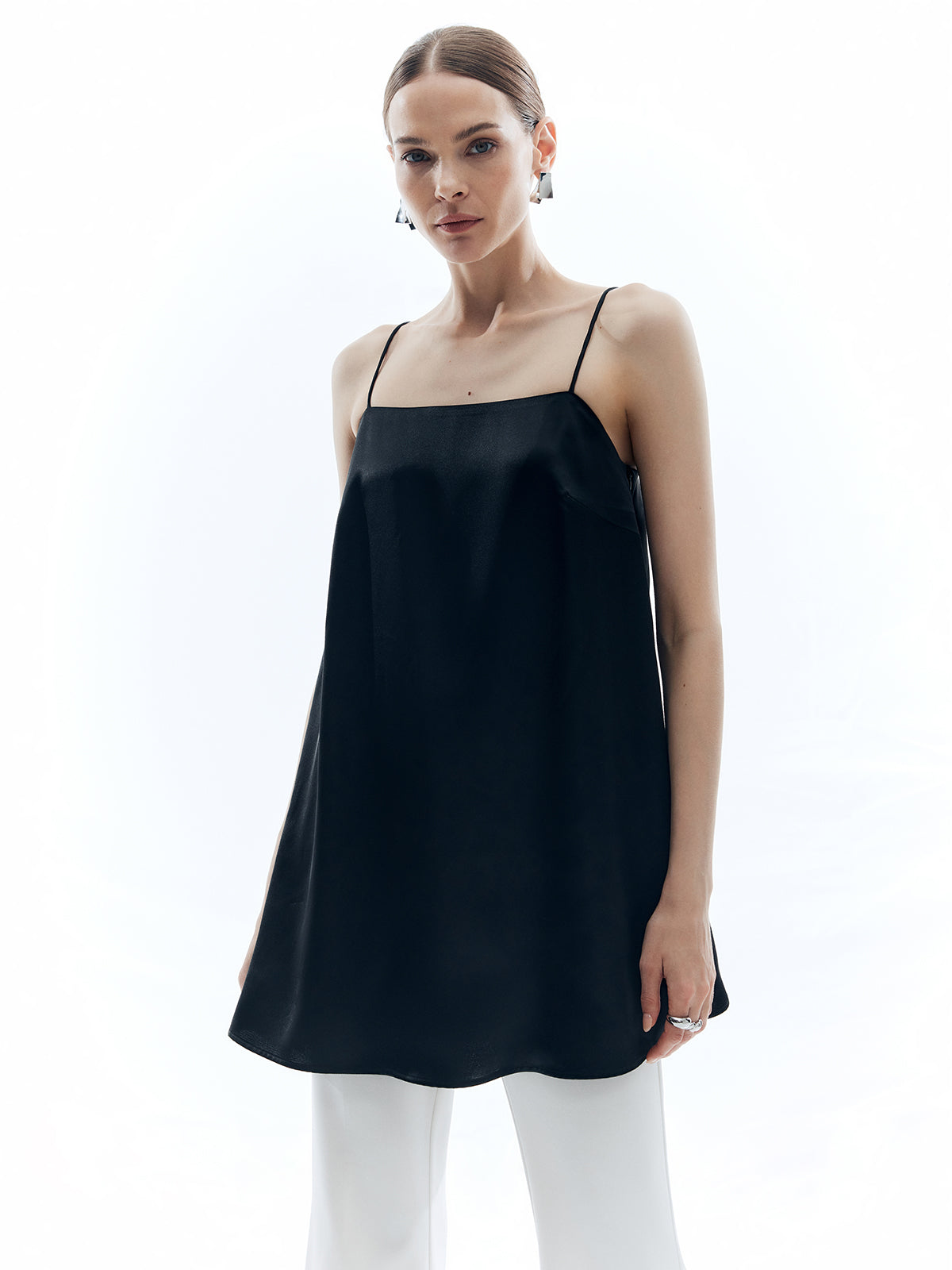 Clara | Elegantes Satin Tanktop ohne Ärmel