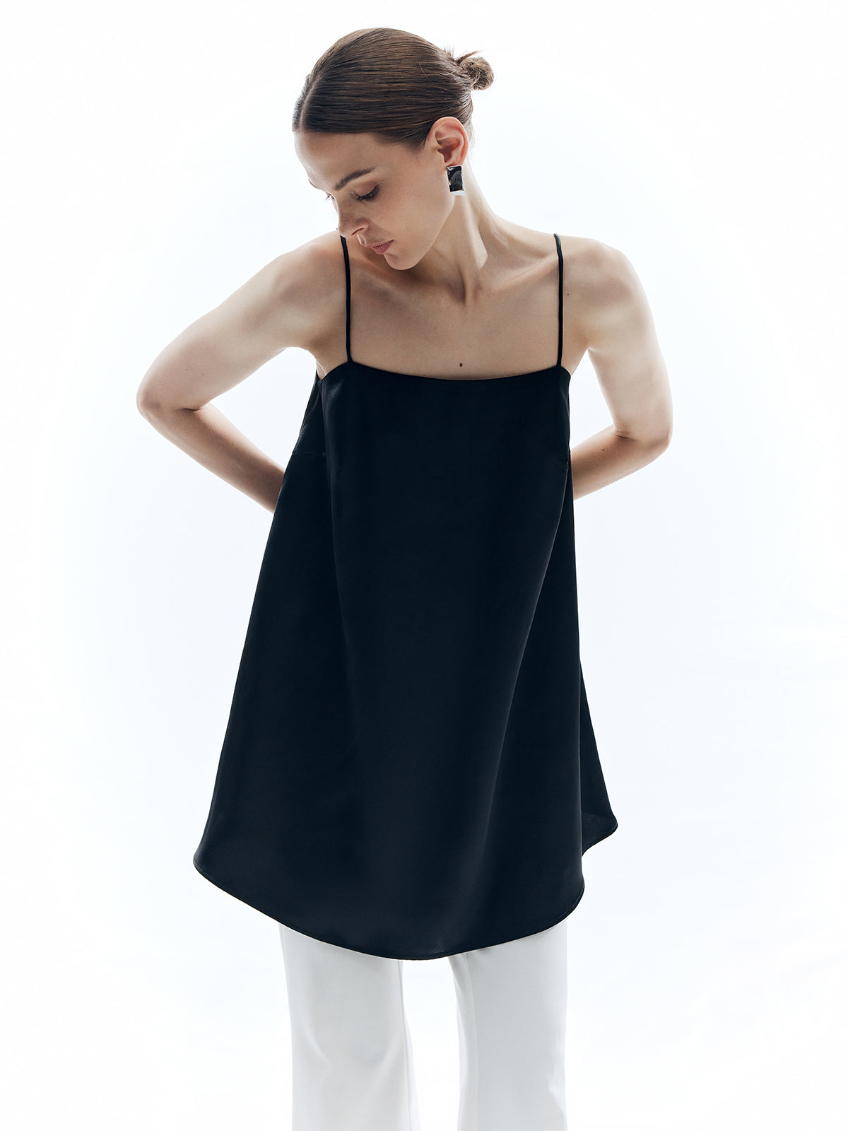 Clara | Elegantes Satin Tanktop ohne Ärmel