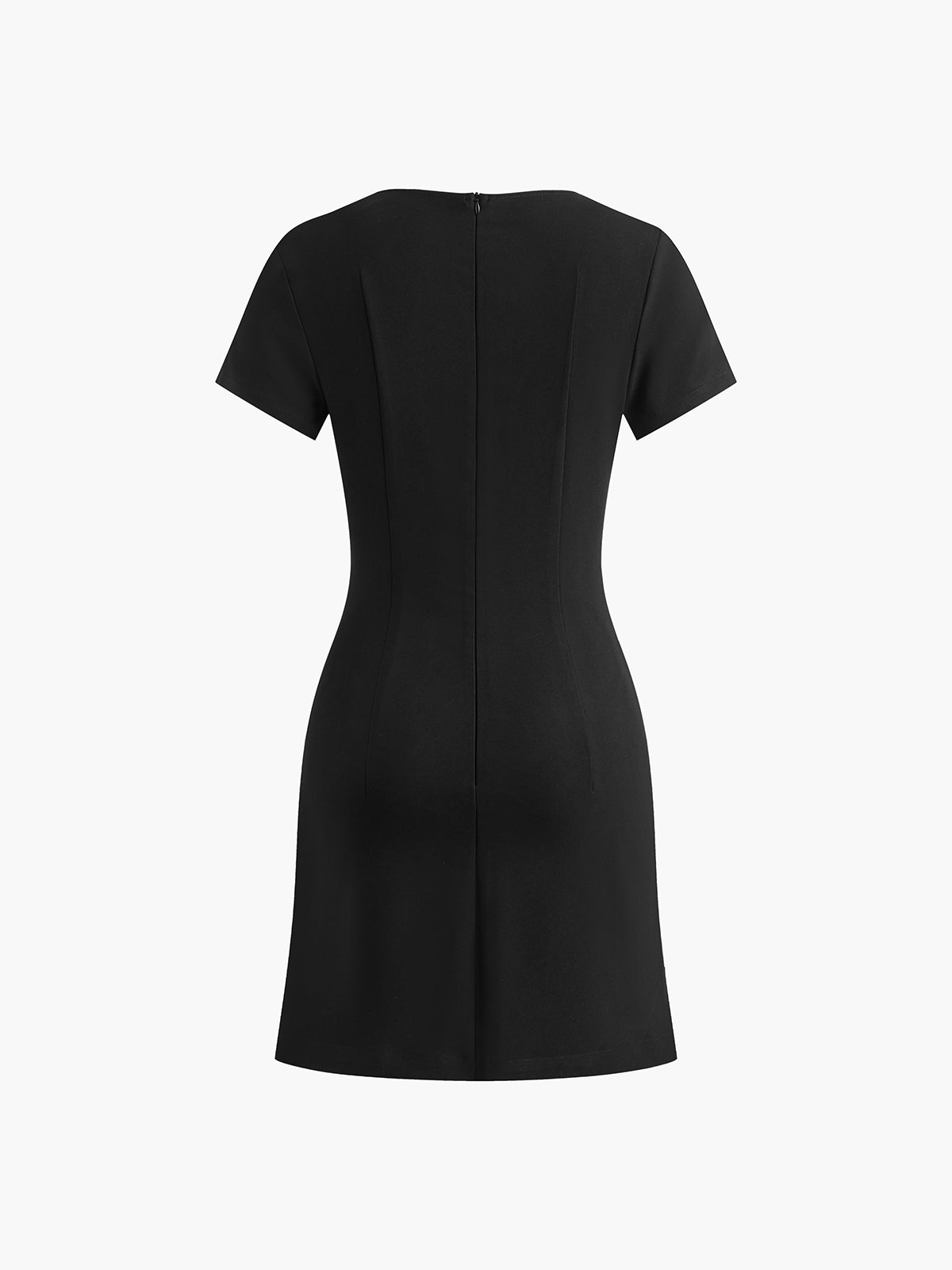 Lena | Kurzes Kleid mit seitlichem Schlitz und Schleifendetail