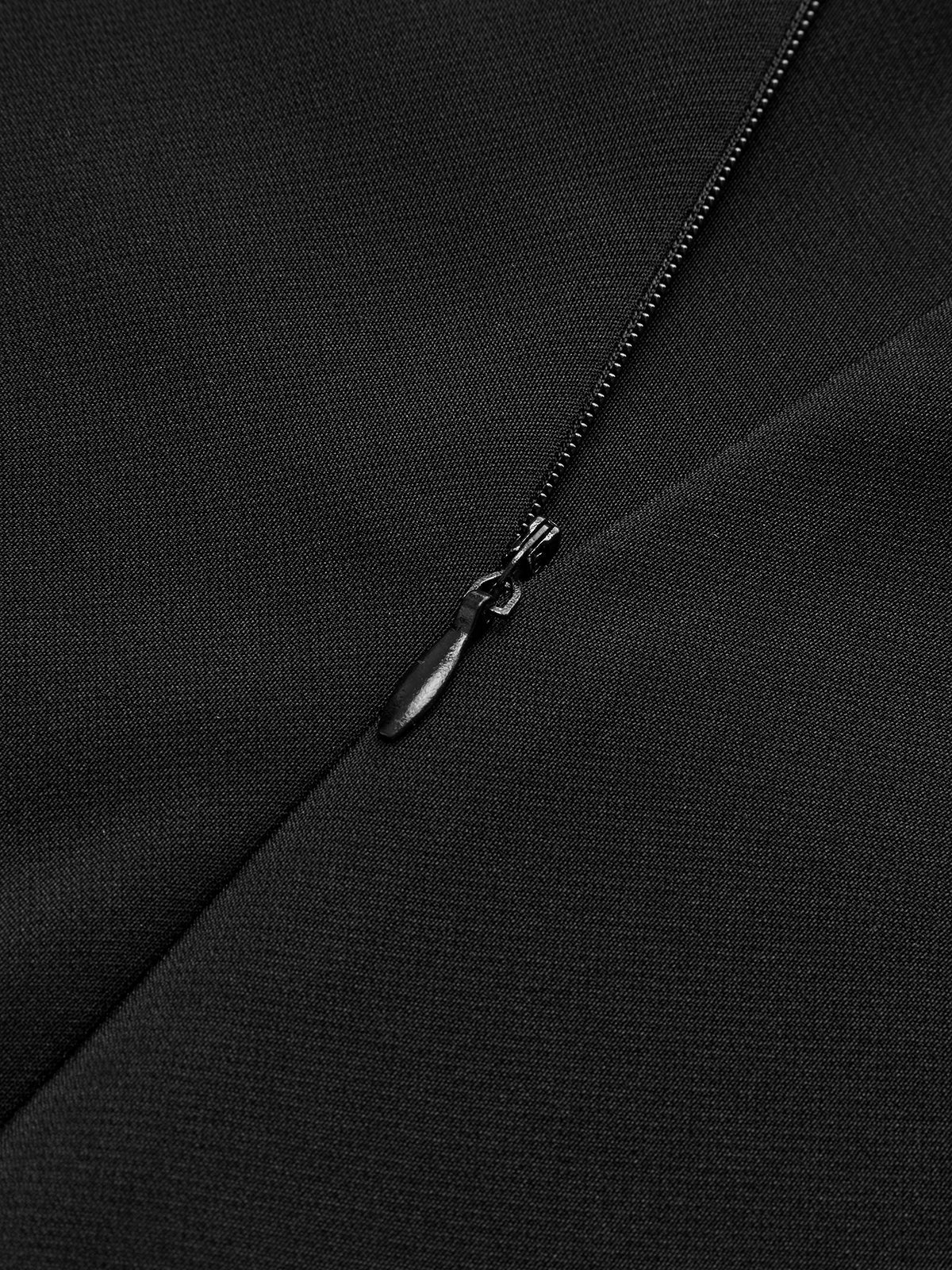 Clara | Kleid mit kontrastierendem Besatz und Reißverschluss