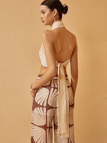 Lena | Elegantes Baumwoll-Haltertop