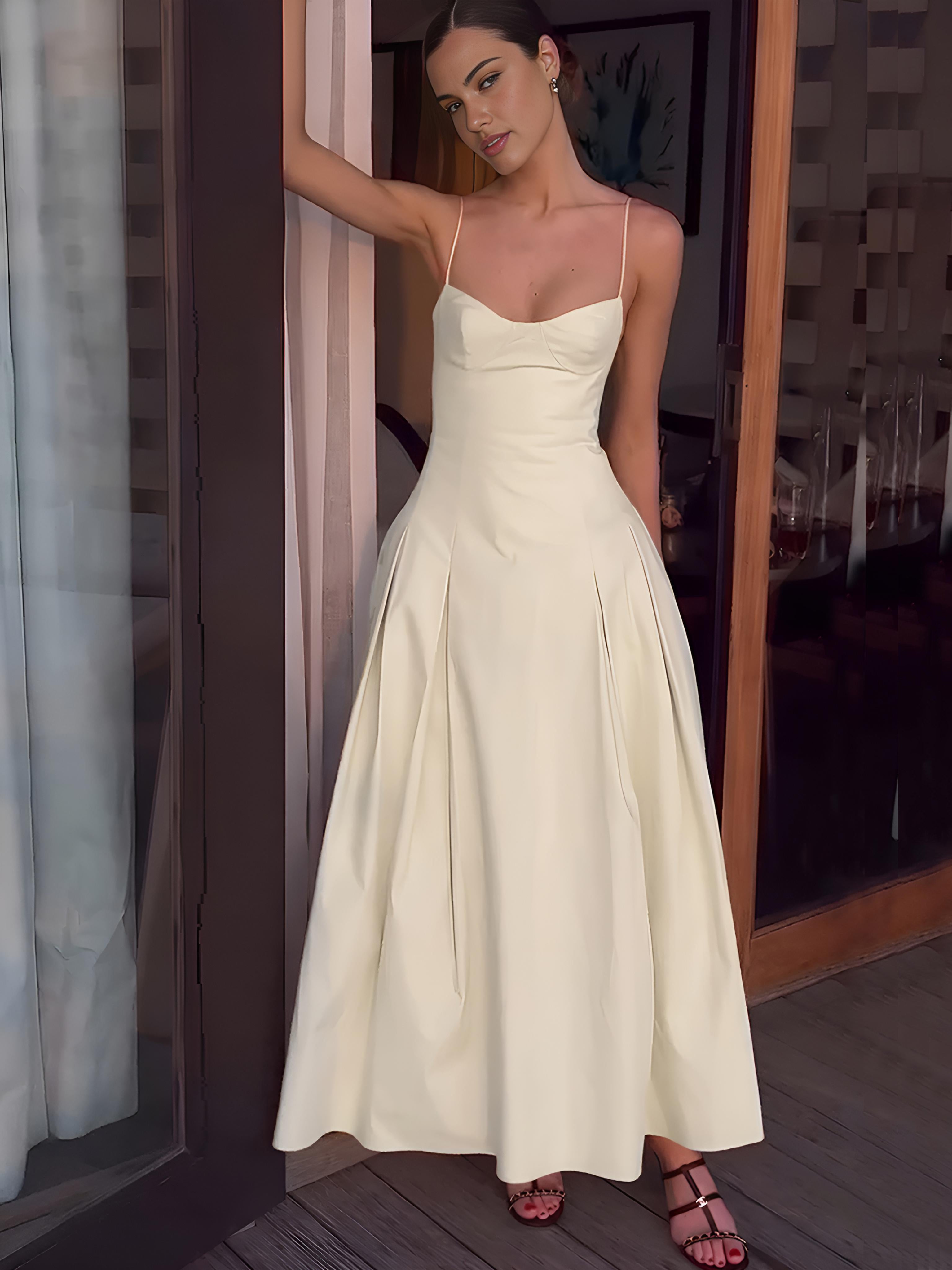 Lisa | Plissiertes Maxikleid