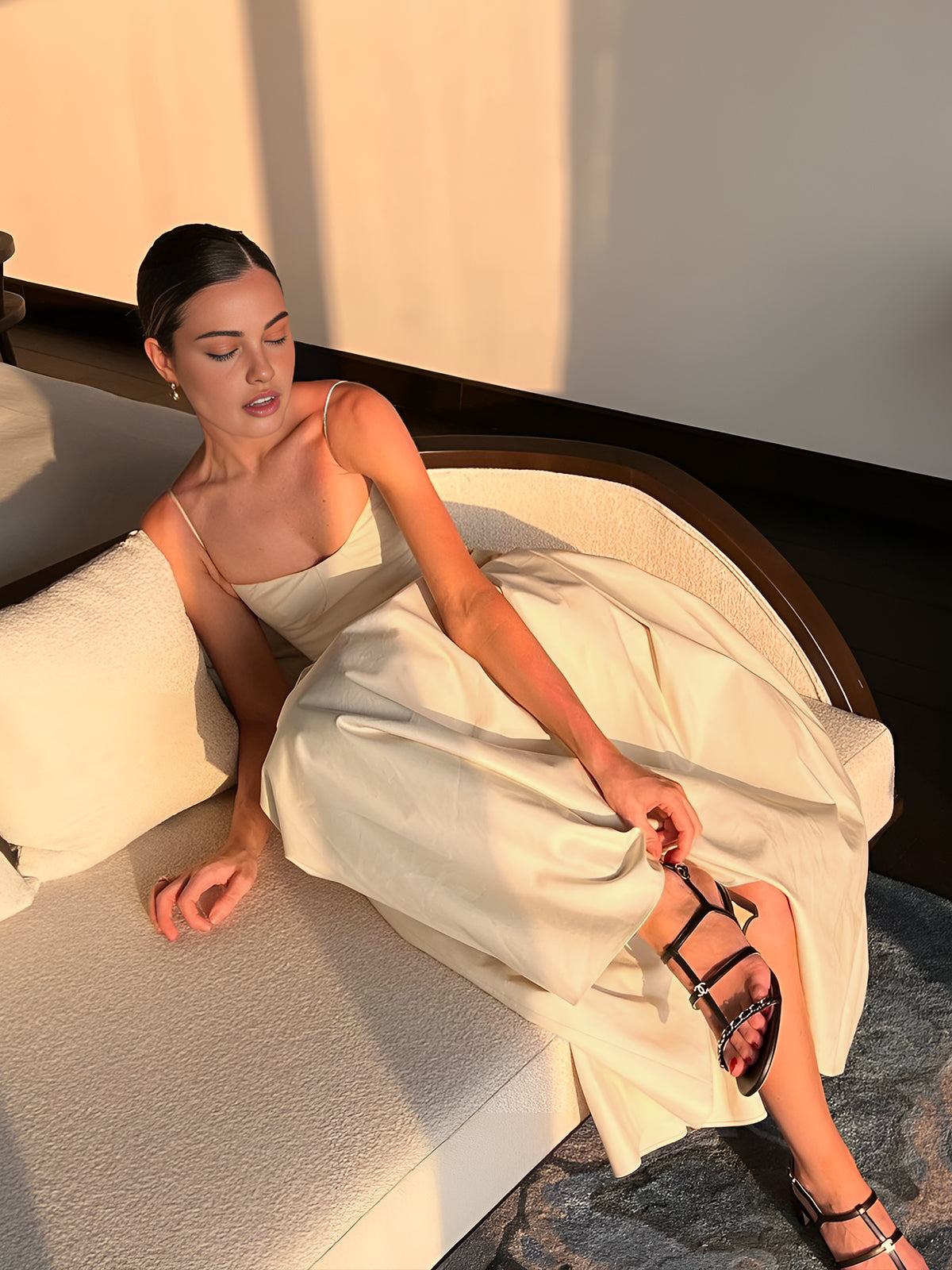 Lisa | Plissiertes Maxikleid