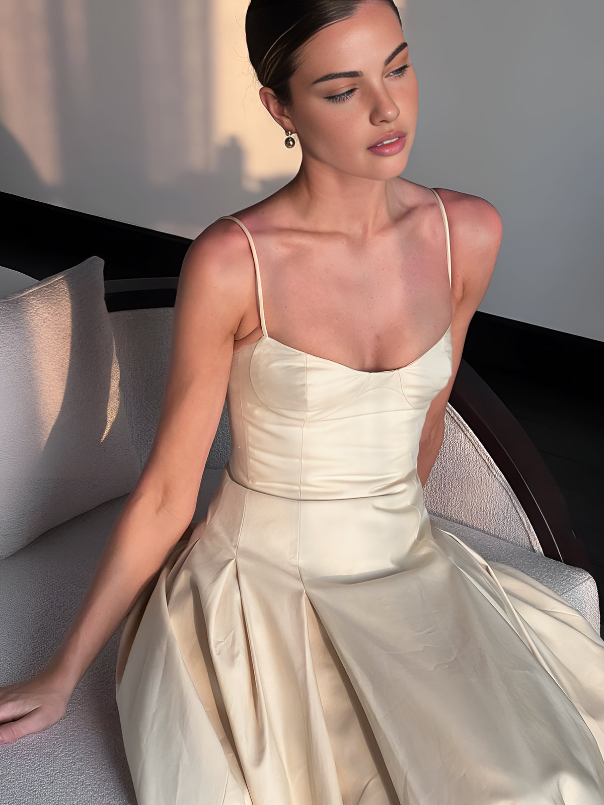 Lisa | Plissiertes Maxikleid